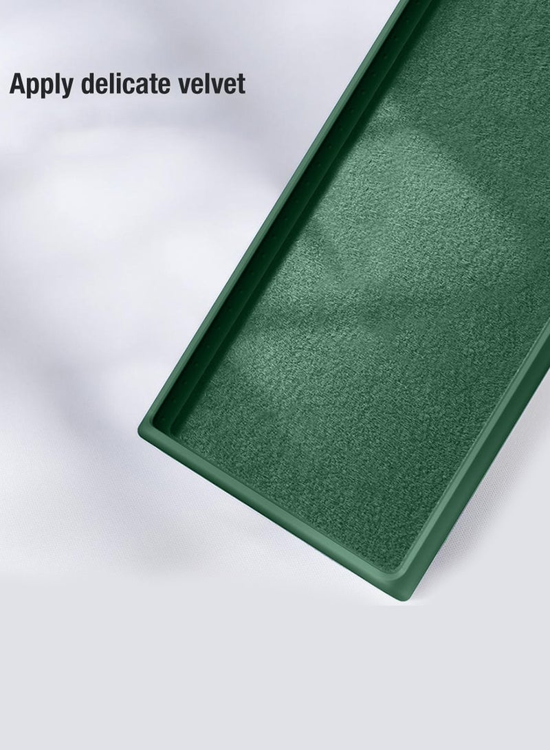 Liquid Silicone With Raised Camera Lips Card Holder Case Cover For Samsung Galaxy S22 Ultra 5G 2022 Dark Green
