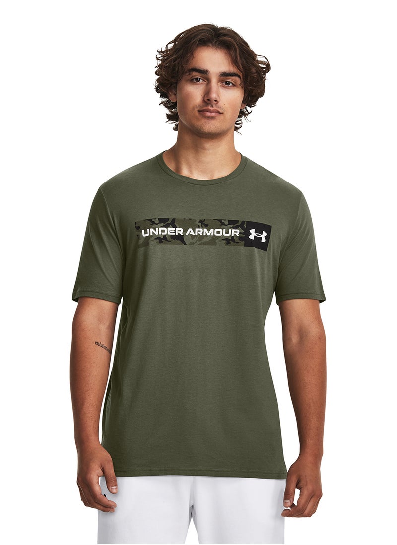 UNDER ARMOUR Men's UA Camo Chest Stripe Short Sleeve T-shirt  - Image 1
