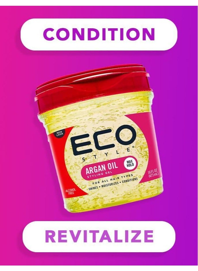 Eco Style Moroccan Argan Oil Styling Gel 473 ml - Image 2