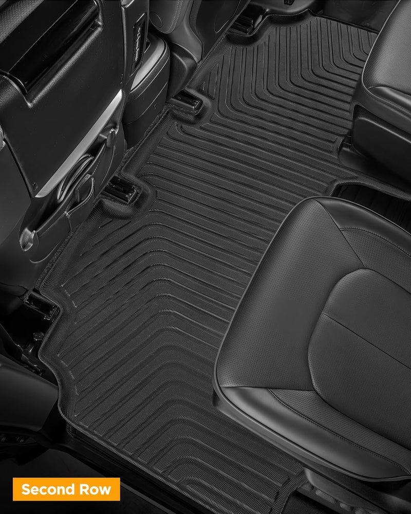 CarQiWireless for Chrysler Pacifica 2017-2025 2026 7/8 Passenger (No Hybrid) Floor Mats Cargo Liner Carpet All Weather TPE Mat for Voyager 2020-2026, for Pacifica/Voyager 2018 2019 2021 2022 2023 2024 Accessories - Image 5