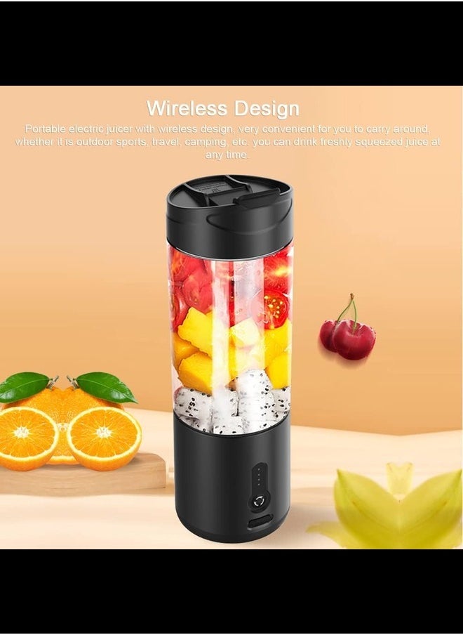 Generic - Blender Cup Portable Blender Cup USB Electric Fruit Juicer Rechargeable Juice Mixer 530ml with 6 Blades for Outdoor Sports Travel Camping - Image 1