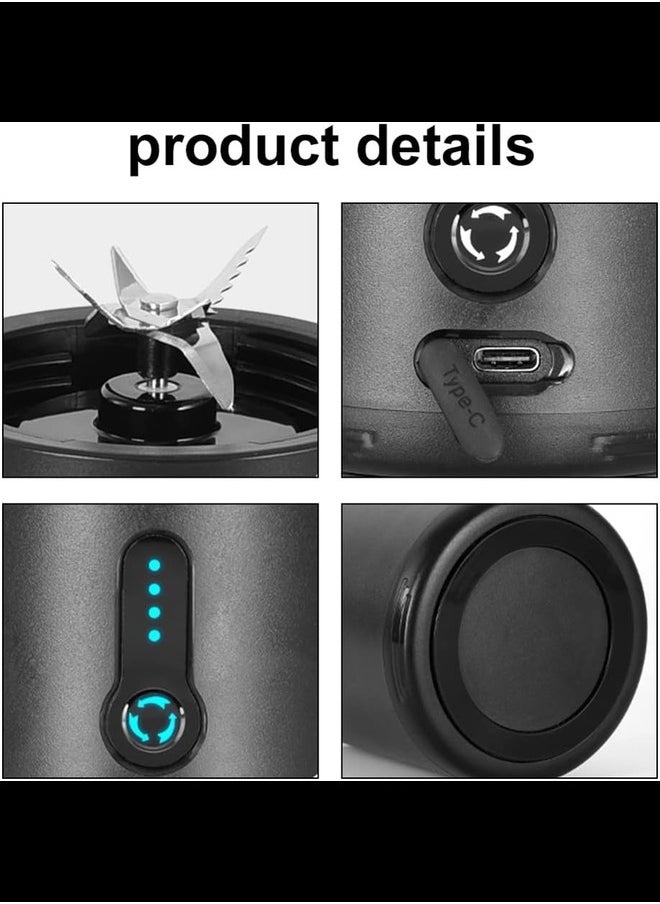 Generic - Blender Cup Portable Blender Cup USB Electric Fruit Juicer Rechargeable Juice Mixer 530ml with 6 Blades for Outdoor Sports Travel Camping - Image 1