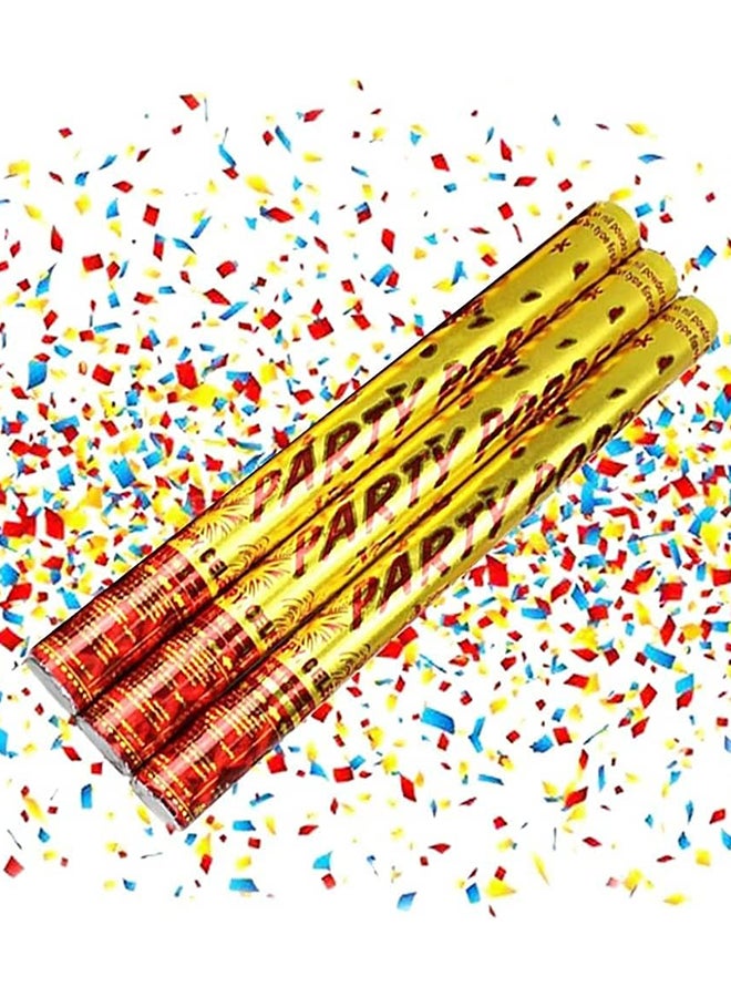 6-Pack of 30cm Party Poppers with Colorful Confetti - Add Fun and Excitement to Your Celebrations Wedding, Parties, Graduation!  - Image 1