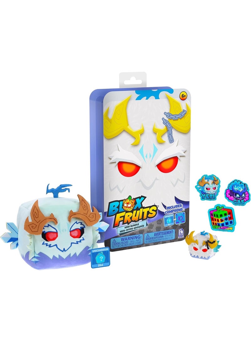 Blox Fruits — Yeti Mini Blind Box Bundle — Series 3 — Mystery Plush Toy, Minifigure, Collectible Stickers — Includes DLC Code — Officially Licensed Collector Set by PhatMojo - Image 1