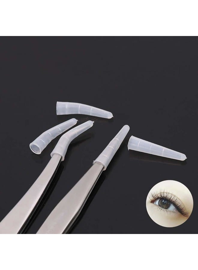 ccHuDE 100 Pcs Clear Tweezer Point Protectors Cap Tweezer Tip Protective Covers Stopper - Image 4