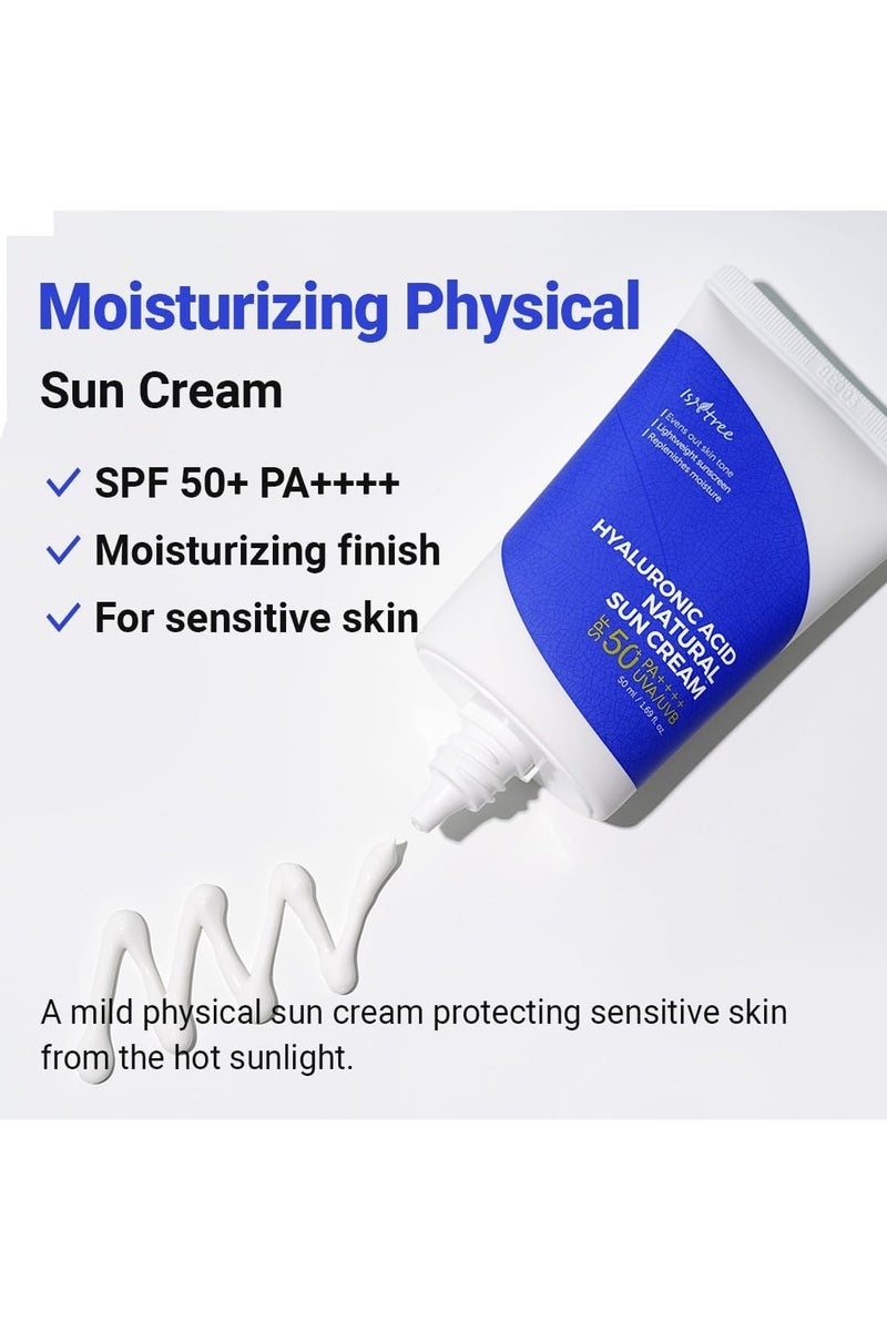ايسنتري كريم شمس طبيعي بحمض الهيالورونيك من Isntree، ٥٠ مل | عامل حماية من الشمس ٥٠+ PA++++ | واقي شمس مرطب وخفيف الوزن | حماية من الأشعة فوق البنفسجية الطويلة والمتوسطة - Image 2