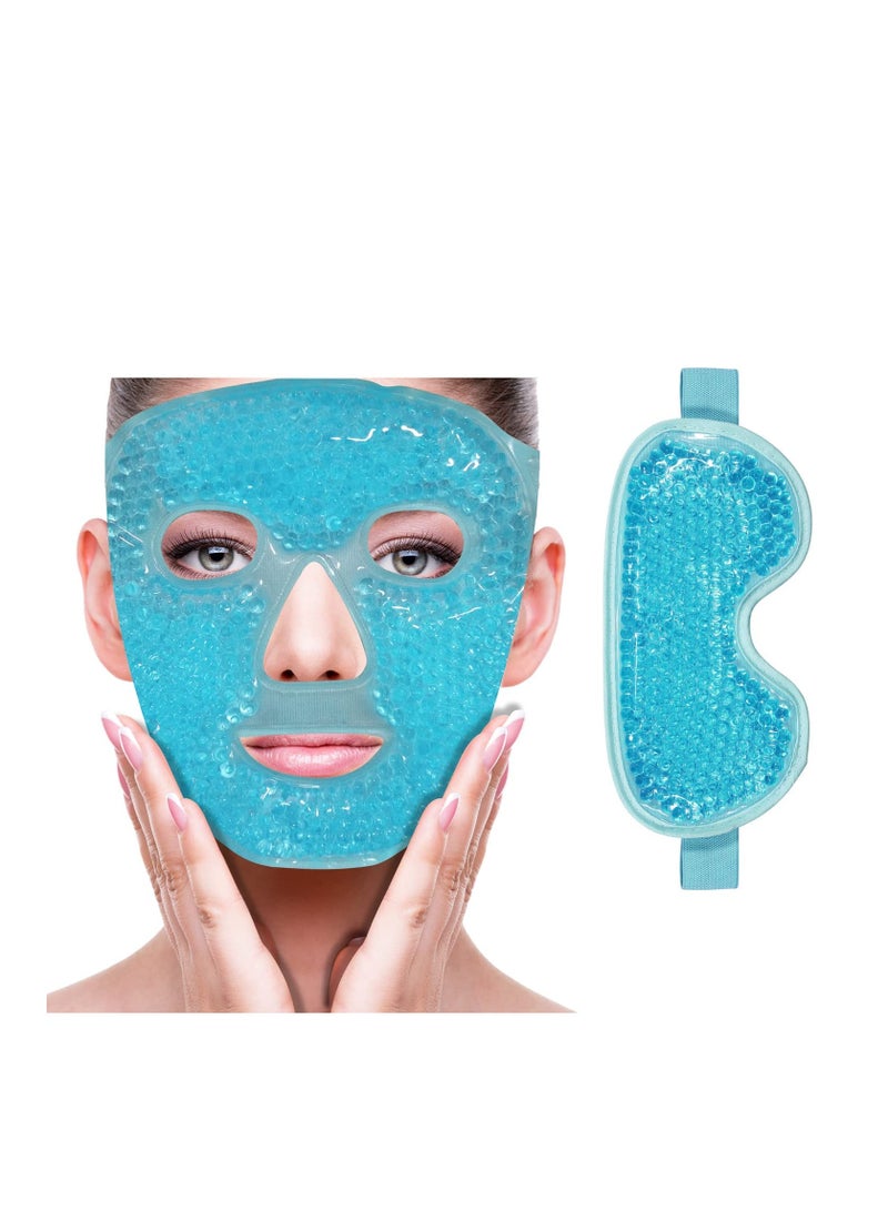 Arabest Cold Face Eye Mask Ice Pack Reduce Face Puff,Dark Circles,Gel Beads Hot Heat Cold Compress Pack,Face SPA for Woman Sleeping, Pressure, Headaches, Skin Care  - Image 1