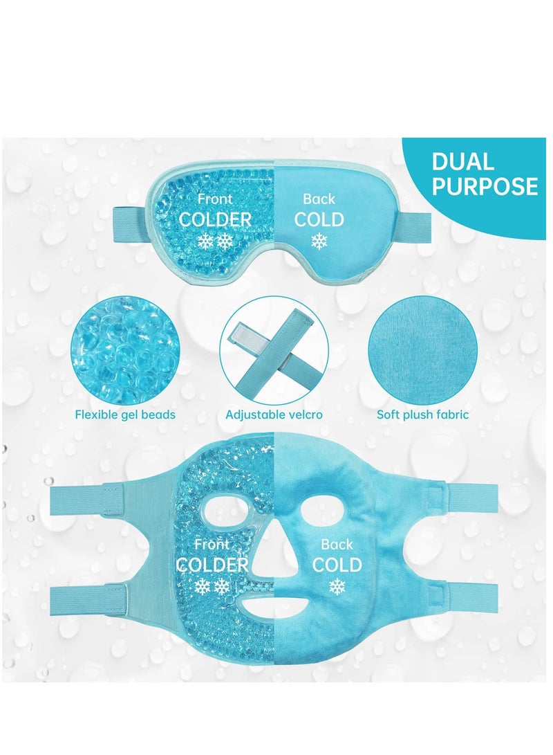 Arabest Cold Face Eye Mask Ice Pack Reduce Face Puff,Dark Circles,Gel Beads Hot Heat Cold Compress Pack,Face SPA for Woman Sleeping, Pressure, Headaches, Skin Care  - Image 2