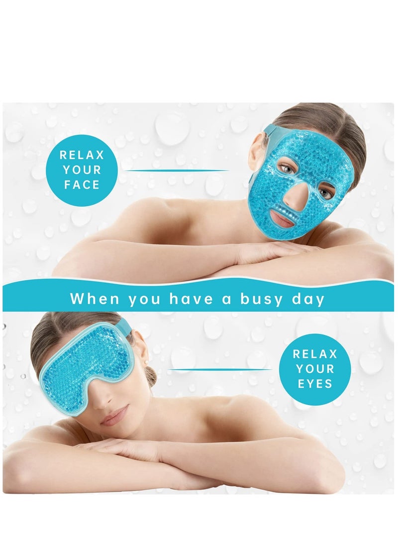 Arabest Cold Face Eye Mask Ice Pack Reduce Face Puff,Dark Circles,Gel Beads Hot Heat Cold Compress Pack,Face SPA for Woman Sleeping, Pressure, Headaches, Skin Care  - Image 3