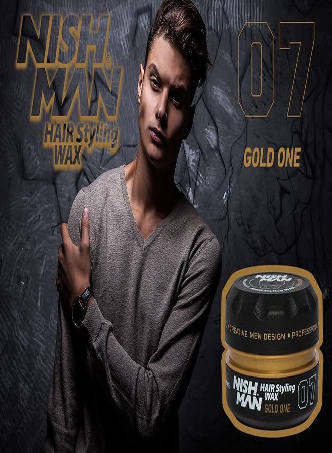 NISHMAN 2 Boxes of nishman Gold One 07 Men's Hair Gel Wax Extra Strong Hold - Image 5