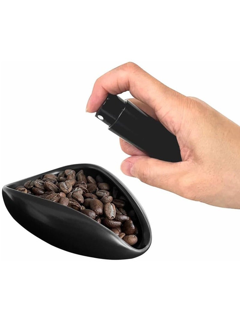 HOMESTAR Coffee Bean Dosing Tray, Spray and Spoon 3-Piece Set Black - Image 2