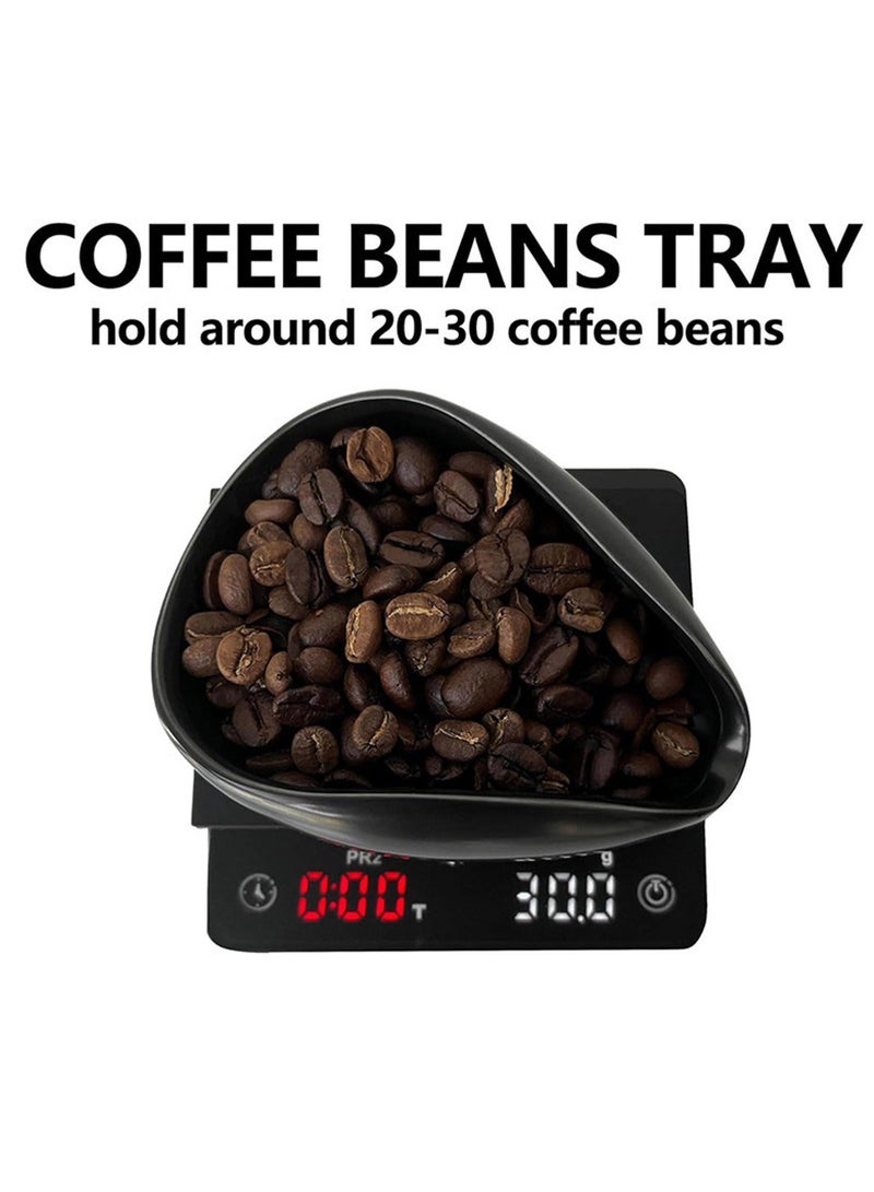 HOMESTAR Coffee Bean Dosing Tray, Spray and Spoon 3-Piece Set Black - Image 3