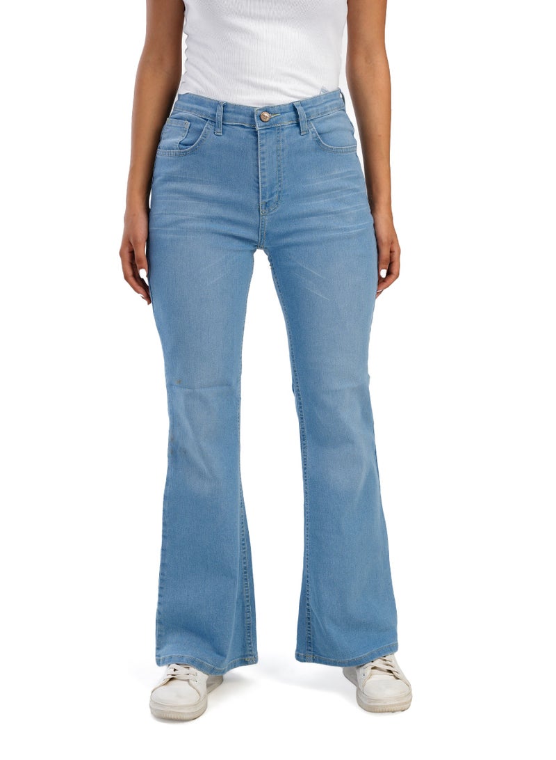 Charleston Blue Pocket Pants For Women - Light blue - Image 3