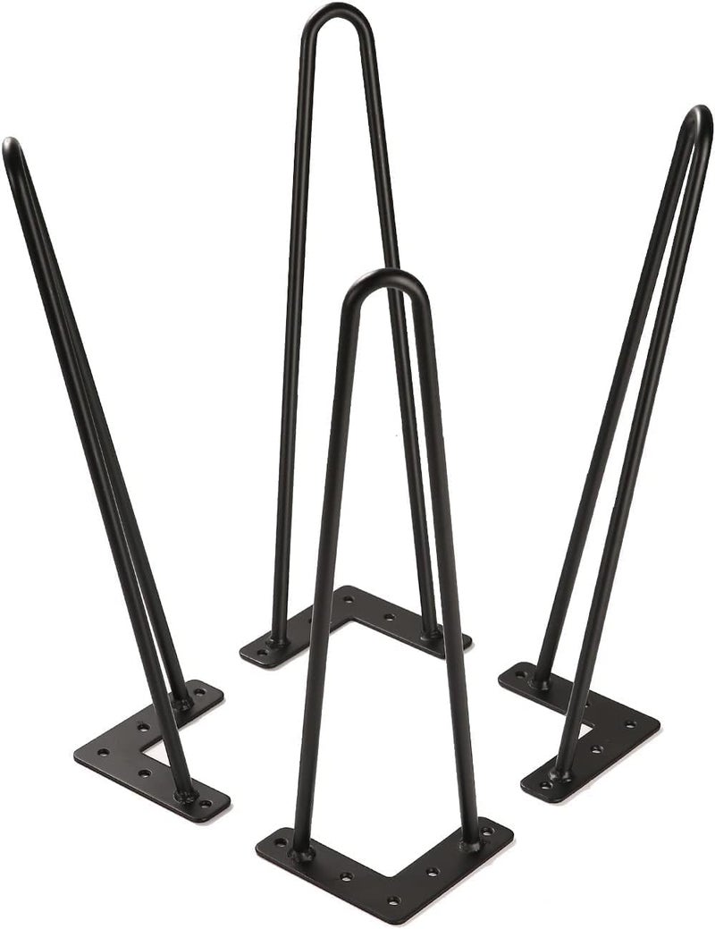Dcloud Dcloud 24 inch Powder Coated Legs Heavy Duty Hairpin Cabinet Legs Legs for Tv StandLegs x 24 Legs for Sofa Legs for Any Types Furniture Black 10MM Thick Set of Four 24 - Image 1