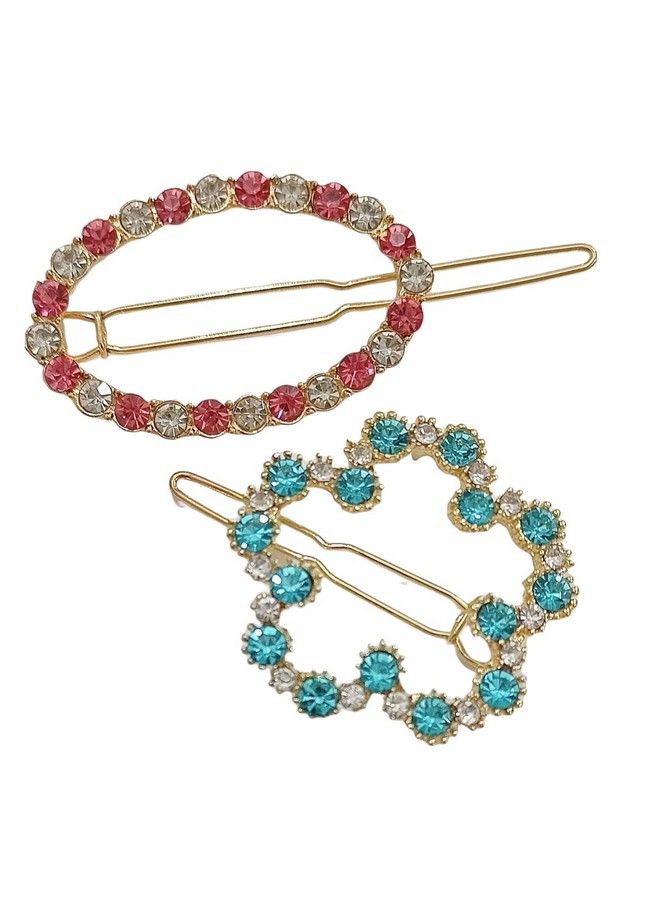 ANNACREATIONS Women's Pearl Word Hair Clips, Rhinestone Crystal Letter Hair Pins Hair Accessories for Girls & Women (Lock Stone 6) 6 Pieces - Image 4