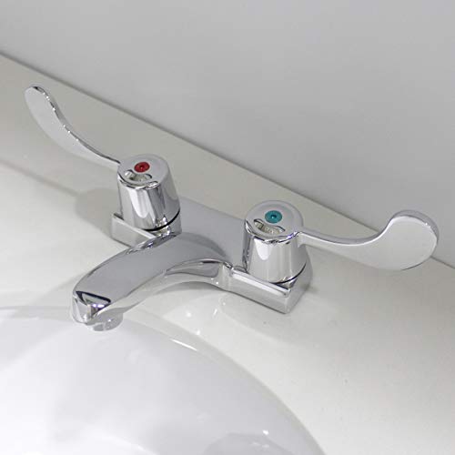 Speakman SC4074ELD Commander Centerset Faucet with 4 Wrist Blade Handles Chrome - Image 3