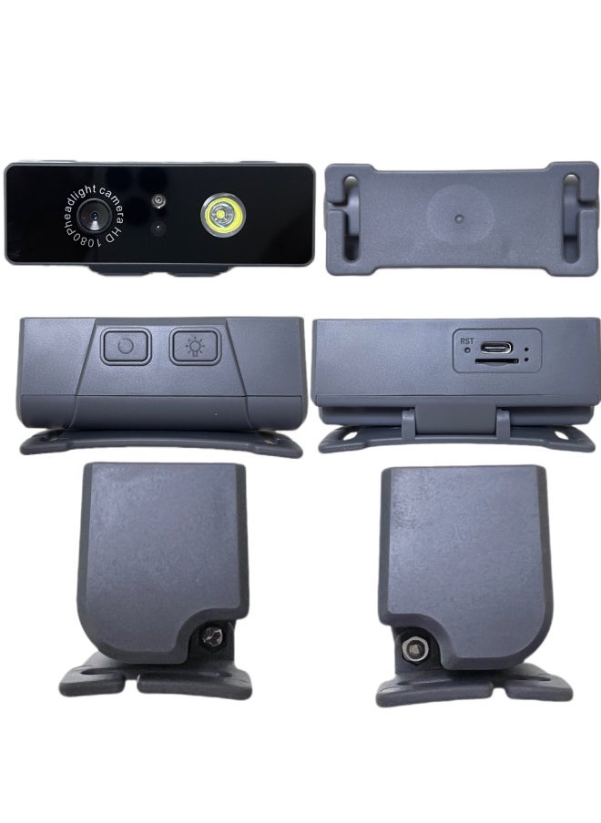 Generic - D8 High-definition Camera Head Mounted Lighting Video Record-Color:D9 Gray Complete Set (no Memory) - Image 1