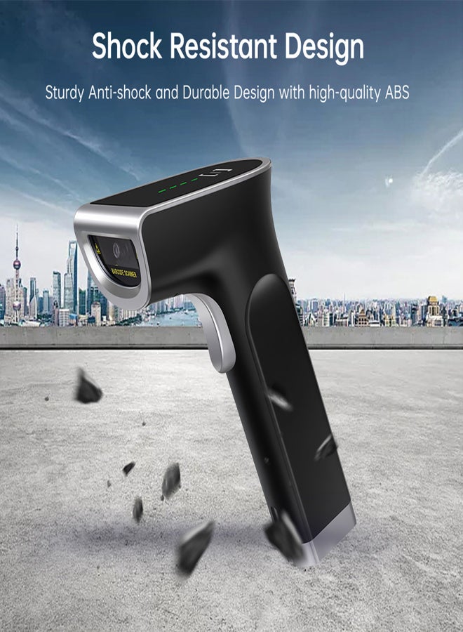 Wireless QR 2D Barcode Scanner with Cradle Handheld USB Wired Bar Code Reader Support Paper and Screen Compatible with Windows Android Mac Manual/ Continuous/ Auto-Induction Trigger Scanning for - Image 4