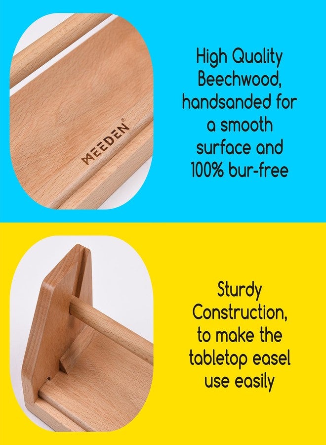 MEEDEN Paper Roll Dispenser with 3 Paper Rolls (12" x 75ft) - Beech Wood Kids Easel, Wooden Tabletop Easel for Kids Art Supplies, Toddler, Doodle, Drawing, Art, Craft - Image 4