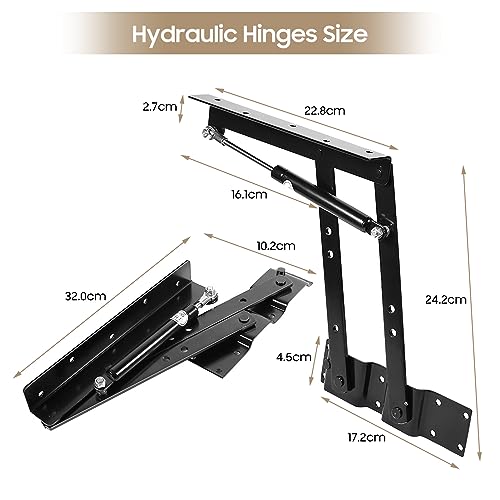 YOSOO 2X Up Coffee Table, Practical Top Hinges Mechanism Hardware Top Bracket Lifting Frame Furniture Spring Hinges 130N - Image 4