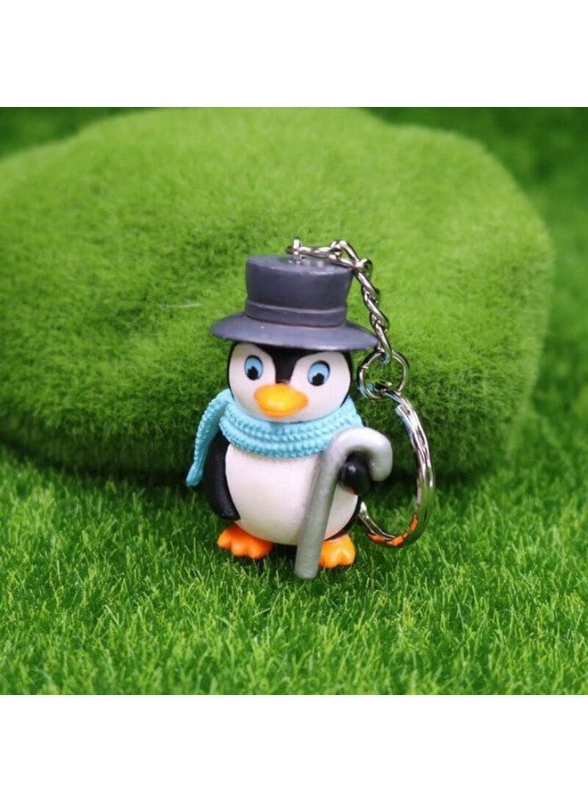 RainSound Polycarbonat Penguin Bird 3D Model Keychain (Blue, Pack Of 2) - Image 3