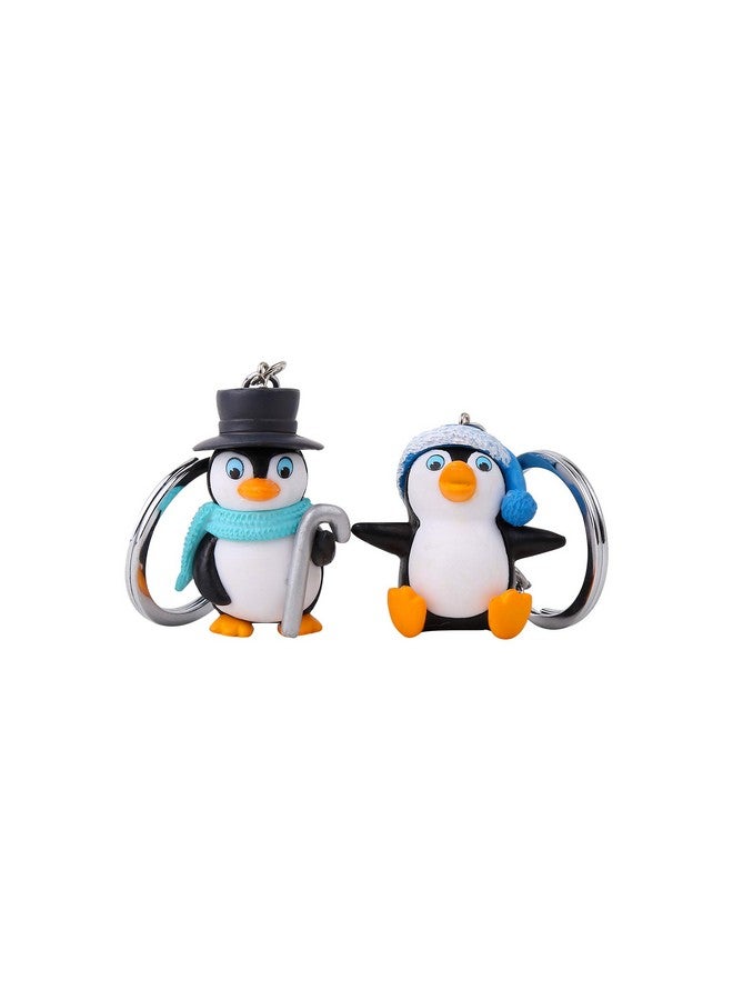 RainSound Polycarbonat Penguin Bird 3D Model Keychain (Blue, Pack Of 2) - Image 2
