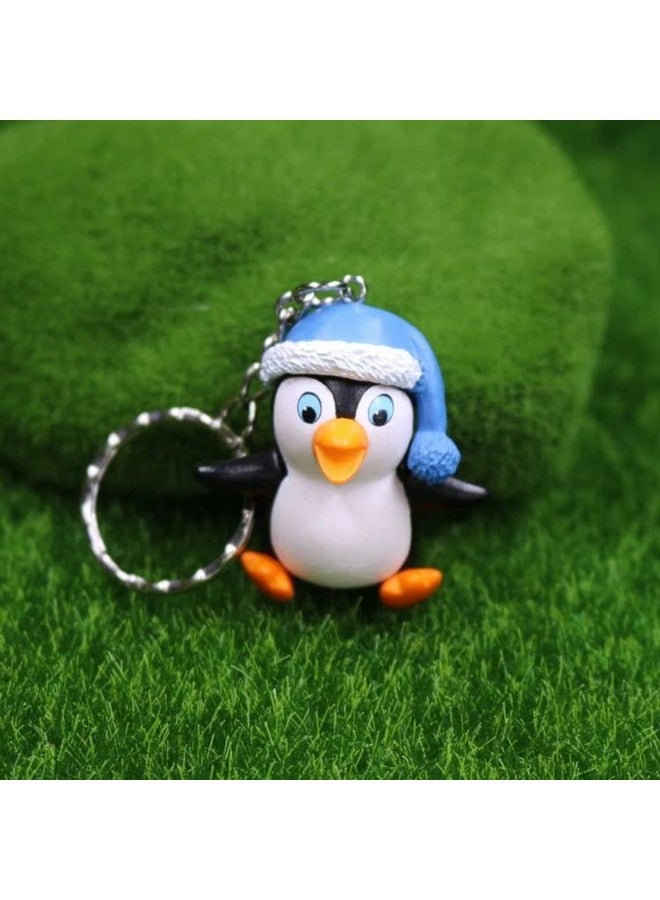 RainSound Polycarbonat Penguin Bird 3D Model Keychain (Blue, Pack Of 2) - Image 4