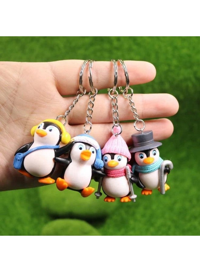 RainSound Polycarbonat Penguin Bird 3D Model Keychain (Blue, Pack Of 2) - Image 5