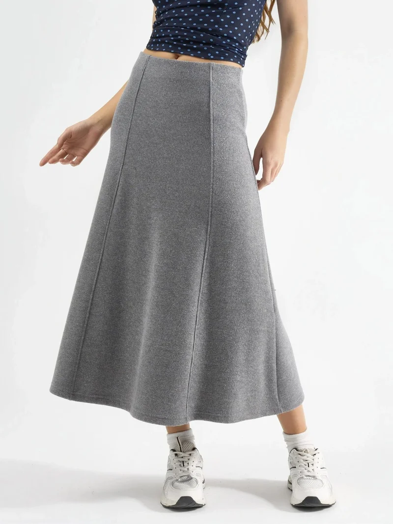 Busem BUSEM Soft Textured A-Line Midi Skirt