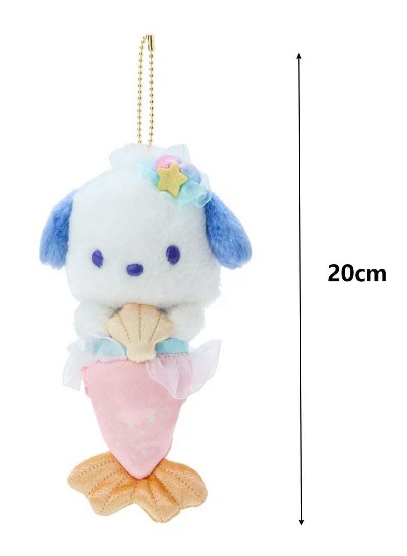 (Pacha Dog)20cm Cute Mermaid Dress up Series Plush Toy Doll Backpack Key Pendant  - Image 2
