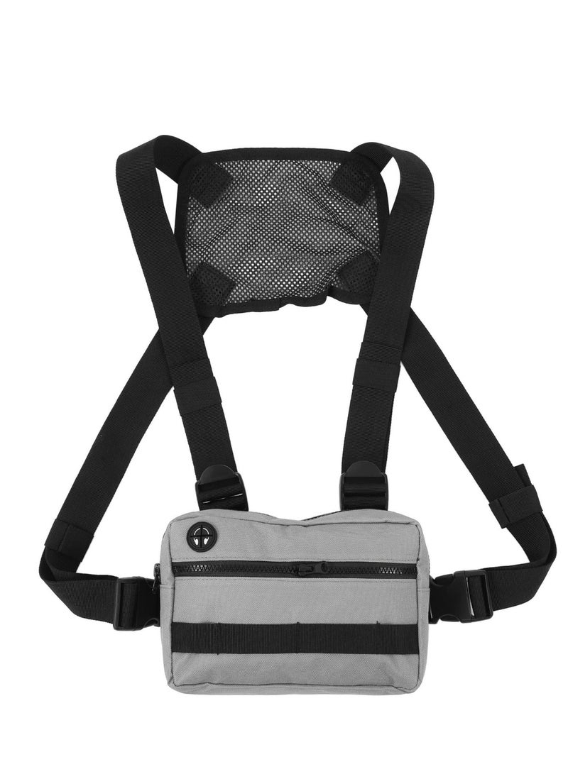 NIBEMINENT Front Bag for Men Chest, Water Resistant Running Chest Pack with Adjustable Shoulder Strap and Headphone Port Sports Utility Perfect For Workouts, Cycling & Hiking - Image 1