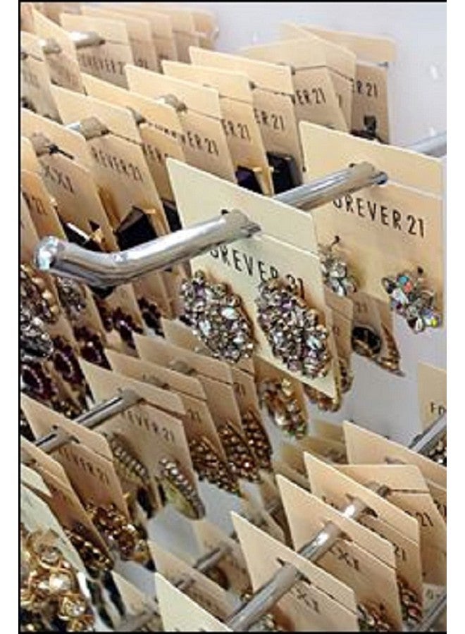 Q1 Beads Q1 Beads 36 Pcs 8" Stainless Steel Wall Mount Display Hook Hanger for Hanging in Mobile Shop, Supermarket, Hanging Accessory (Chrome, 36 Pcs, 8 Inches)  - Image 5