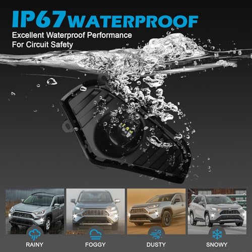 SINYATO INDUST Fog Lights Compatible with 2019 2020 2021 2022 2023 2024 2025 Toyota RAV4 Fog Lamps Replacement 1 Pair Clear Lens with Switch and Wiring Kit(Not fit ADVENTURE) - Image 4