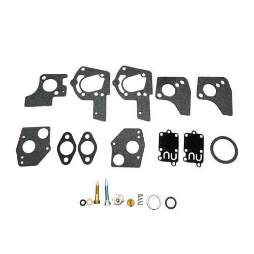 Ulifebet Carburetor Overhaul Repair Rebuild Kit Compatible with Briggs Stratton Pulsa Jet Carb 80200 81200 82200 3 Thru 5 HP Horizontal Engines Replace 495606 494624 - Image 1