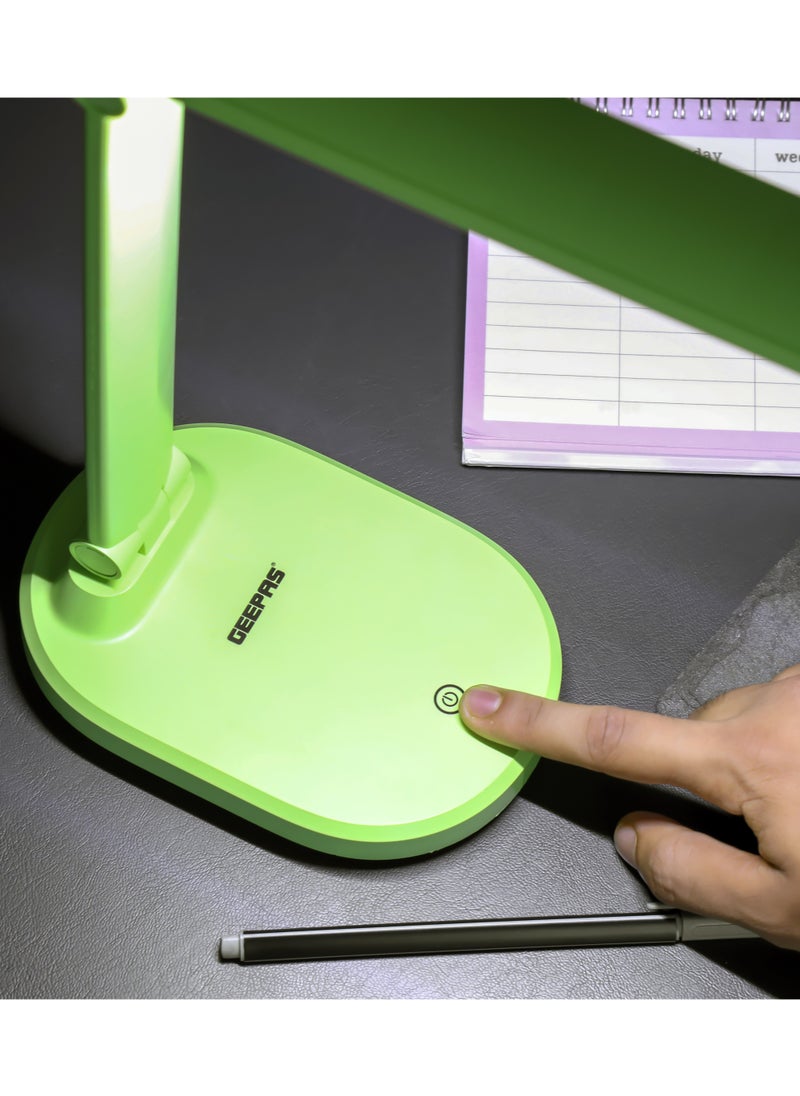 GEEPAS Geepas GDL5573 Rechargeable LED Desk Lamp, Portable with Flexible Neck, 36 SMD LED with 6 Hours Continuous Working Dc 12V Socket Assorted Colour  - Image 4