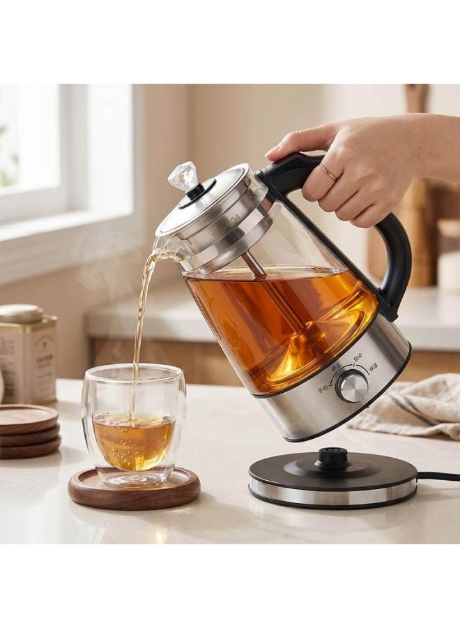 1.8L Glass Electric Kettle (1500W) with Tea Infuser – Features Keep-Warm Function and Auto-Shutoff; Stainless Steel Electric Kettle for Tea and Coffee. - Image 2