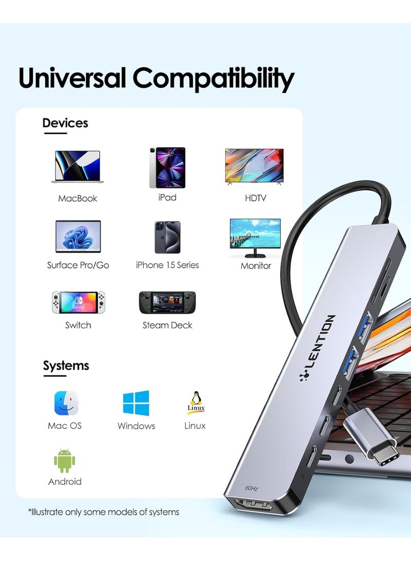 لينشن قارئ بطاقات USB C إلى SD/Micro SD، محول بطاقات SD 3.0 من النوع C - Image 2