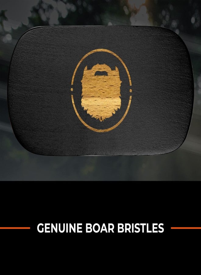Wild Willies Natural Boar Bristle Brush for Hair & Beard - Multipurpose Boar Bristle Hair Brush for Grooming Slick Back Hair, Beard, and Mustache - Travel Size Beard & Hair Brush for Men - Image 3