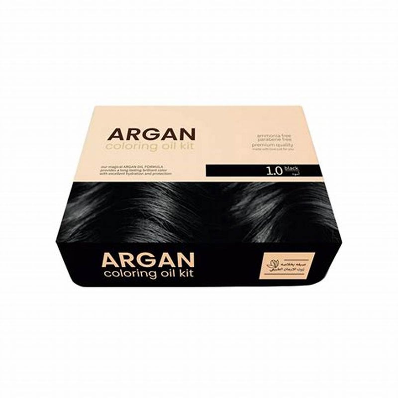 ARGAN  HAIR COLORING 1.0 BLACK  75ML - Image 1