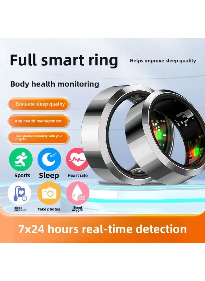 Generic Upgraded Smart Black Technology High Precision Health Ring Heart Rate Oximeter Step Sleep Sport Waterproof Bluetooth-Colour:Gold Automatic Monitoring Model No. 9 Finger Circumference 59.5mm  - Image 3
