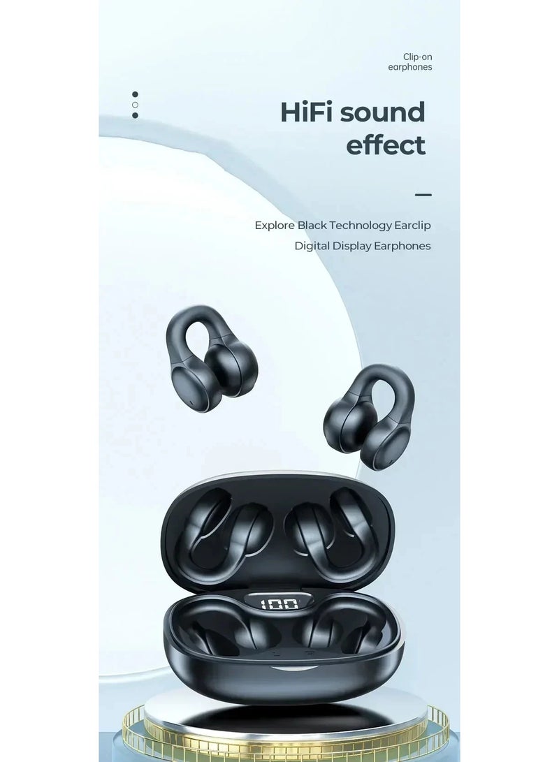 Wireless Bone Conduction Type-C Charging Headphones Bluetooth Earphones Waterproof Sports Earbuds Earring Ear Hook With Mic Headset  - Image 2