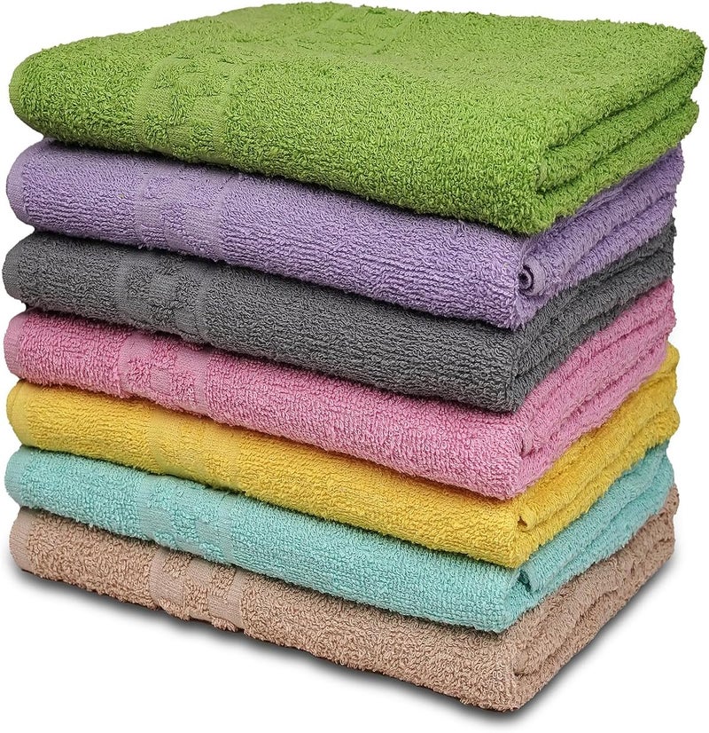 ZUPERIA 7-Pack Bath Towels - 30" x 54" - Ultra Soft 100% Cotton Large Bath Towels- Highly Absorbent for Bathroom, Pool, Gym, Spa, and Hotel Use (Colors Variety) - Image 1