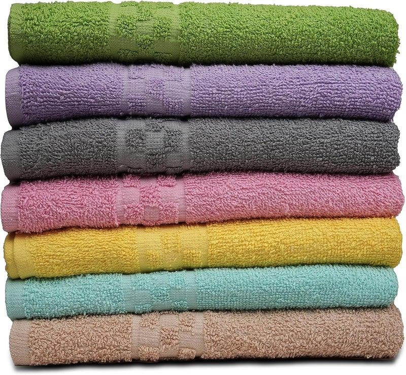 ZUPERIA 7-Pack Bath Towels - 30" x 54" - Ultra Soft 100% Cotton Large Bath Towels- Highly Absorbent for Bathroom, Pool, Gym, Spa, and Hotel Use (Colors Variety) - Image 2