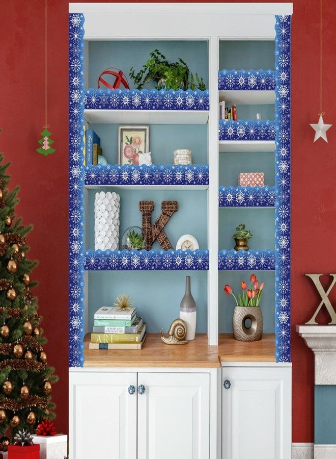 Lucleag 49.2 Ft Winter Snowflakes Bulletin Board Border, Self-Adhesive Snowflake Bulletin Board Border Trim for Christmas Winter School Classroom Bulletin Boards Decorations - Image 5