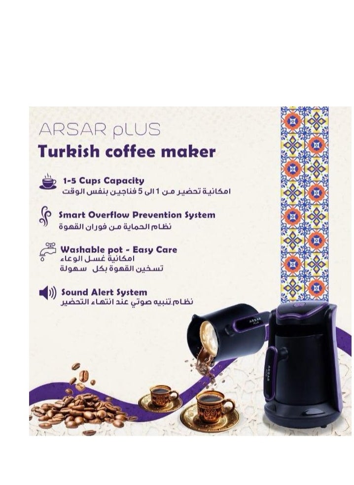 ARSAR PLUS - Automatic Turkish Coffee Maker Machine 1 to 5 Cups 600W Hıgh Power - Image 1
