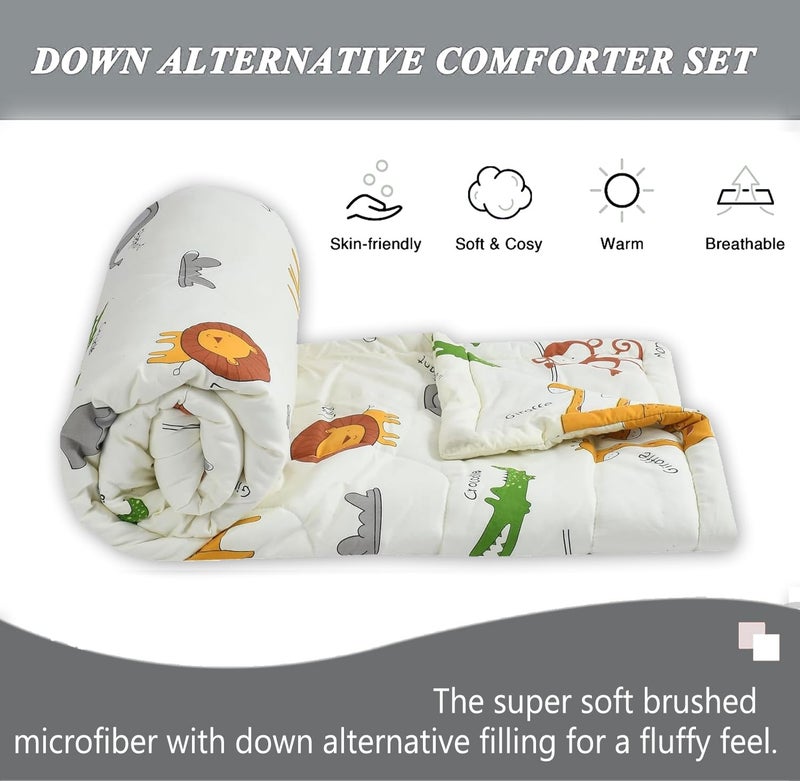 FRESH FROM LOOM Summer Collection Microfiber TC - 144 Single Bed Cartoon Printed Children Bed Blanket | Dohar for Kid Boys & Girls | Soft Children Comforters | Summer Blankets (60x90 in|Cartoon Cream) - Image 5