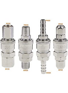 SHASALES SHASALES PM20 Pneumatic Air Line Hose Quick Release Fittings Connector Coupler 14 BSP PM20 PCK OF 1 PCS  - Image 2