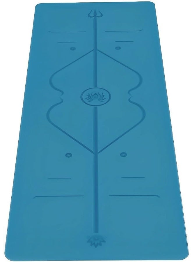 ALCOACH Yoga Mat 183cm×68cm Yoga Mats  It Natural Rubber Yoga Mats From Fitness Exercise (Color : Blue, Size : 185 x 68cm) - Image 1