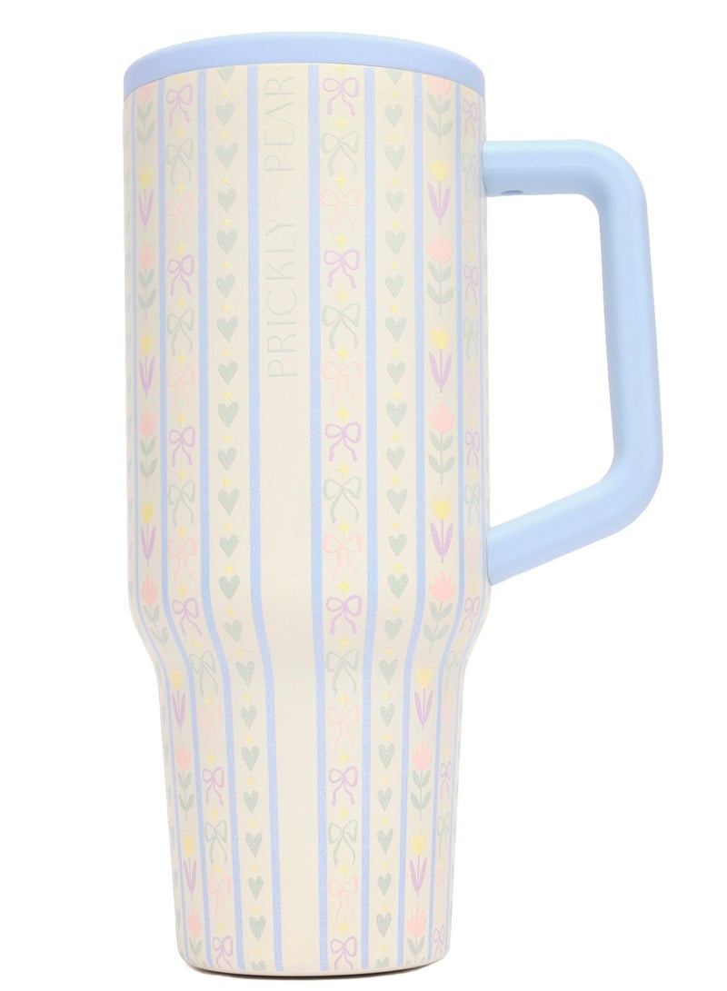 Prickly Pear Stainless Steel 40 Oz Hydrator Water Bottle 2.0 - Coquette Amour - Image 2