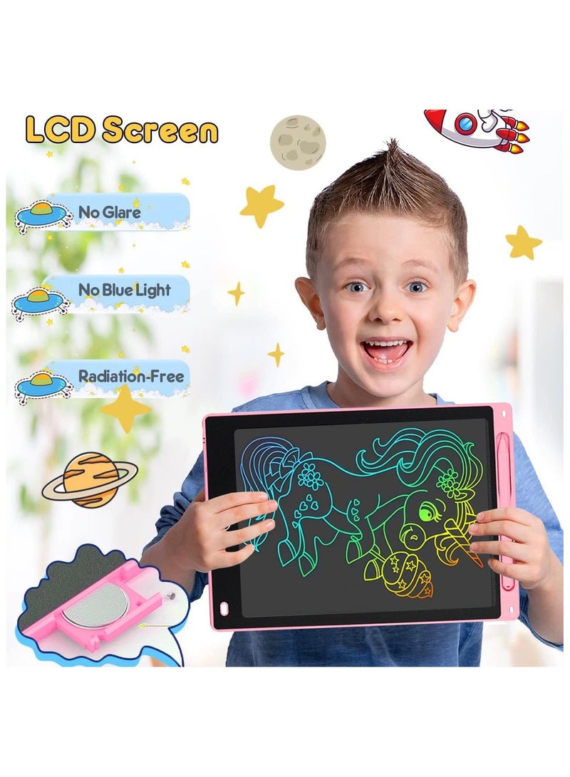 12-inch LCD writing tablet, smart digital drawing tablet with lock function and pressure sensing doodle, handwriting and painting tablet for home kids, very good kids gift (pink) - Image 5